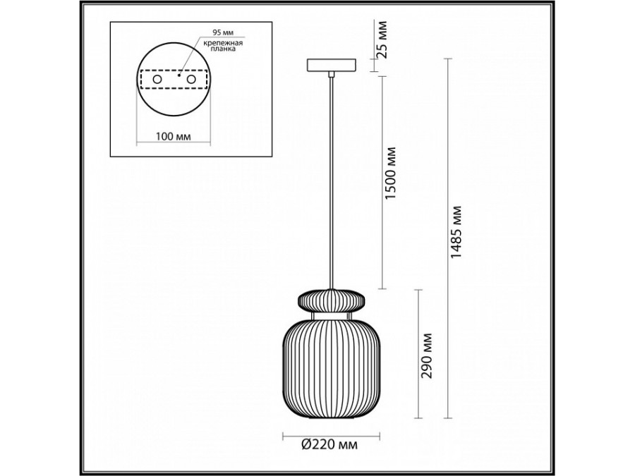 Подвесной светильник Odeon Light Jugi 5042/1C