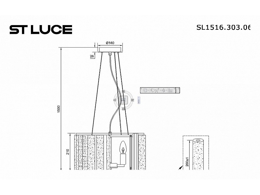 Подвесной светильник ST-Luce Delight SL1516.303.06