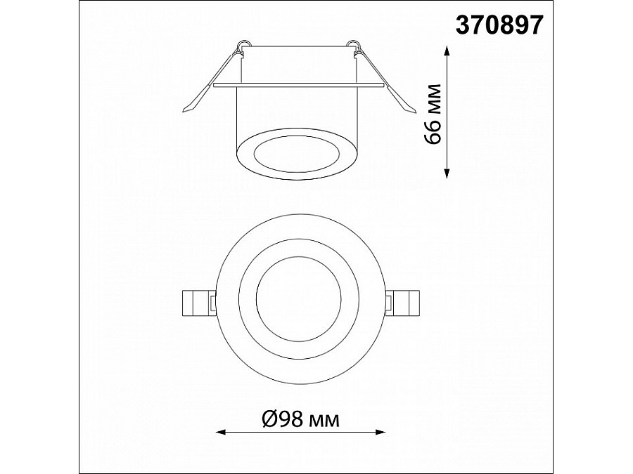 Встраиваемый светильник Novotech Lirio 370897