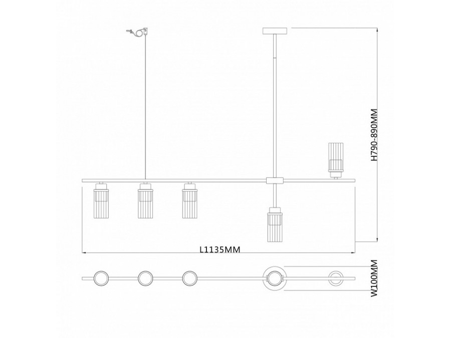 Светильник на штанге Escada Reverse 2100/5P Black