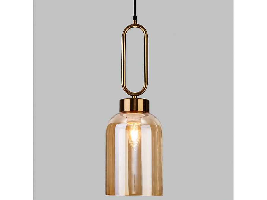 Подвесной светильник Eurosvet Flou 50229/1 янтарный