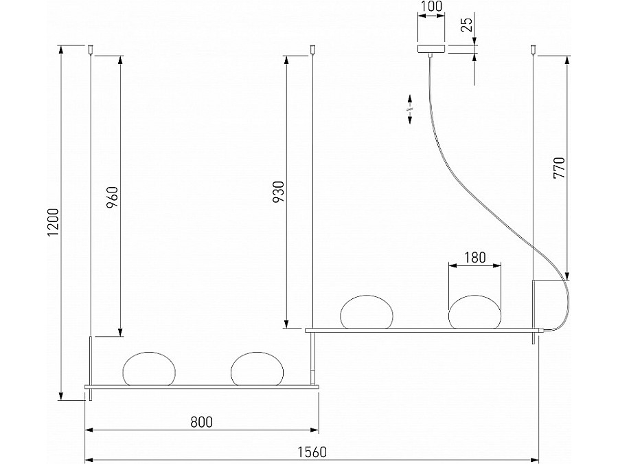 Подвесной светильник Eurosvet Stair 70145/4 белый
