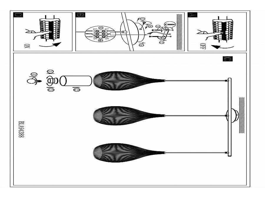 Подвесной светильник Eglo Razoni 94389