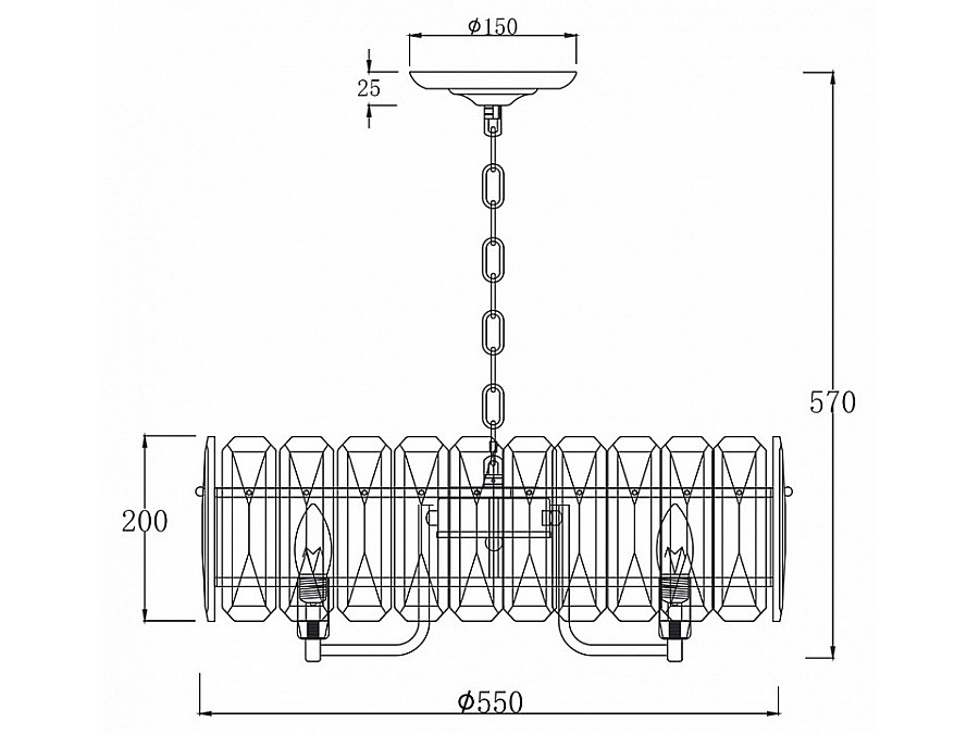 Подвесной светильник Escada Nerissa 2115/8S Chrome