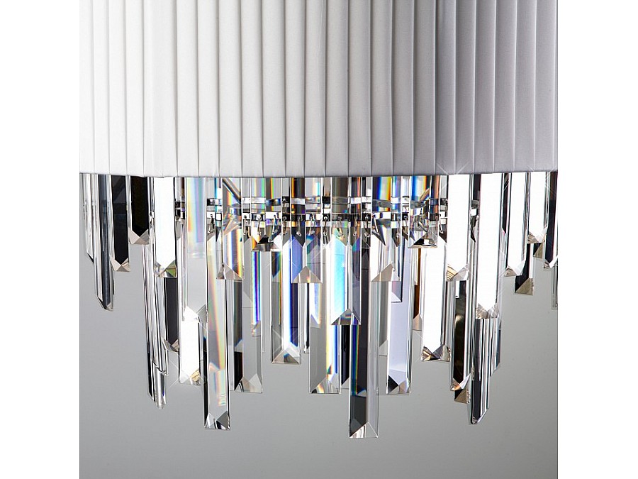 Подвесной светильник Eurosvet Amantea 10122/6 хром/прозрачный хрусталь Strotskis Smart