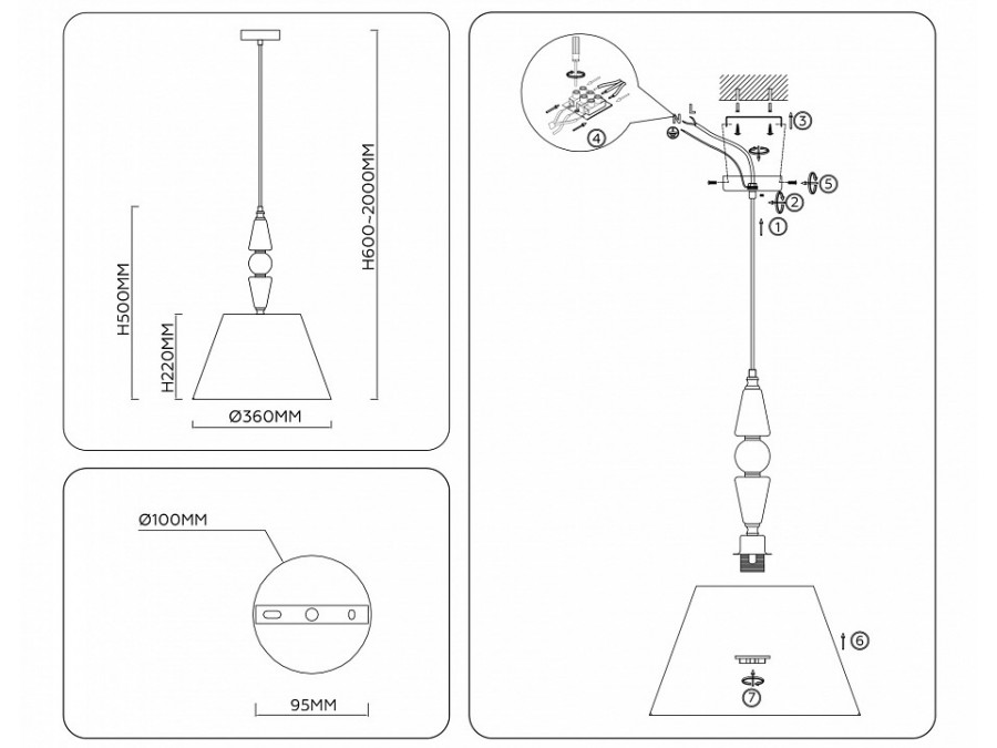 Подвесной светильник Ambrella Light LH LH75250