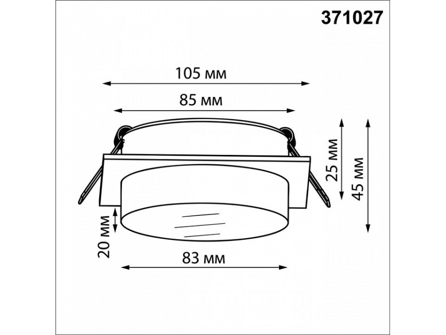Встраиваемый светильник Novotech GEM 371027