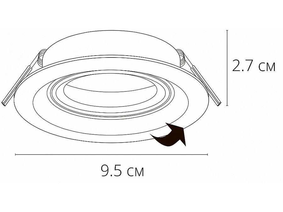 Встраиваемый светильник Arte Lamp Mira A2862PL-1WH