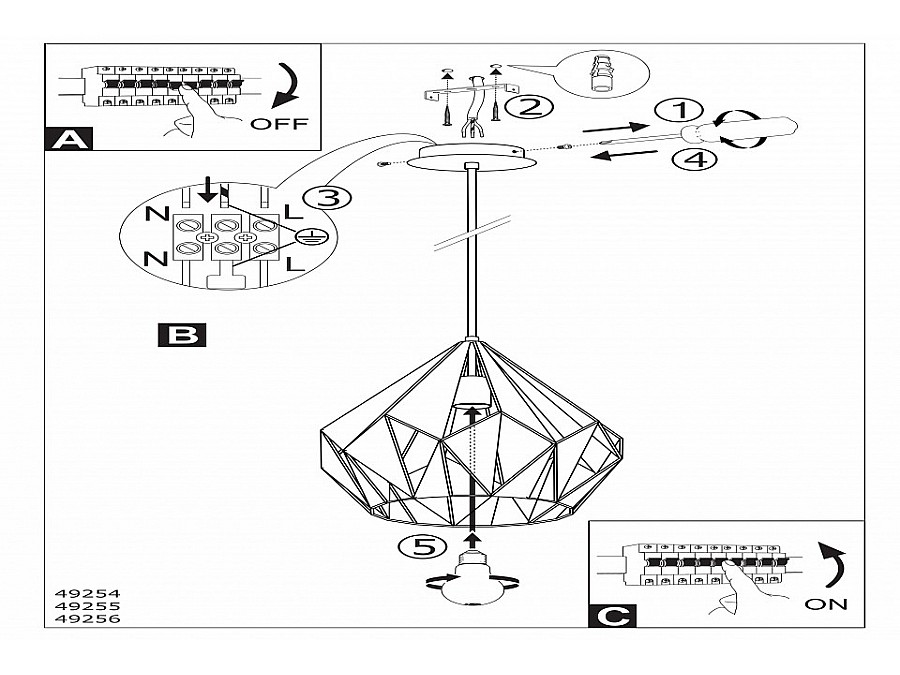 Подвесной светильник Eglo Carlton 1 49254