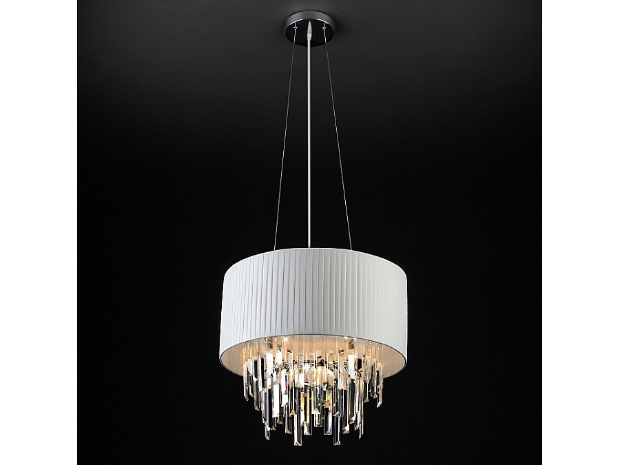 Подвесной светильник Eurosvet Amantea 10122/6 хром/прозрачный хрусталь Strotskis Smart