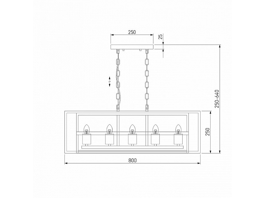 Подвесной светильник Eurosvet Crate 70122/5 черный