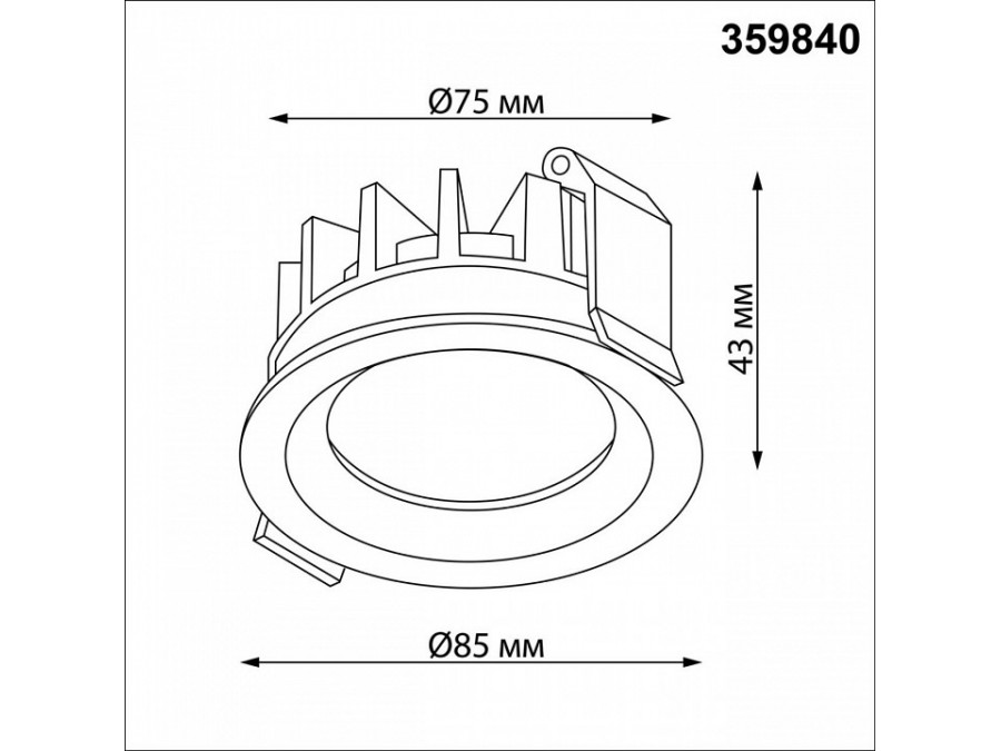 Встраиваемый светильник Novotech RAYNE 359840