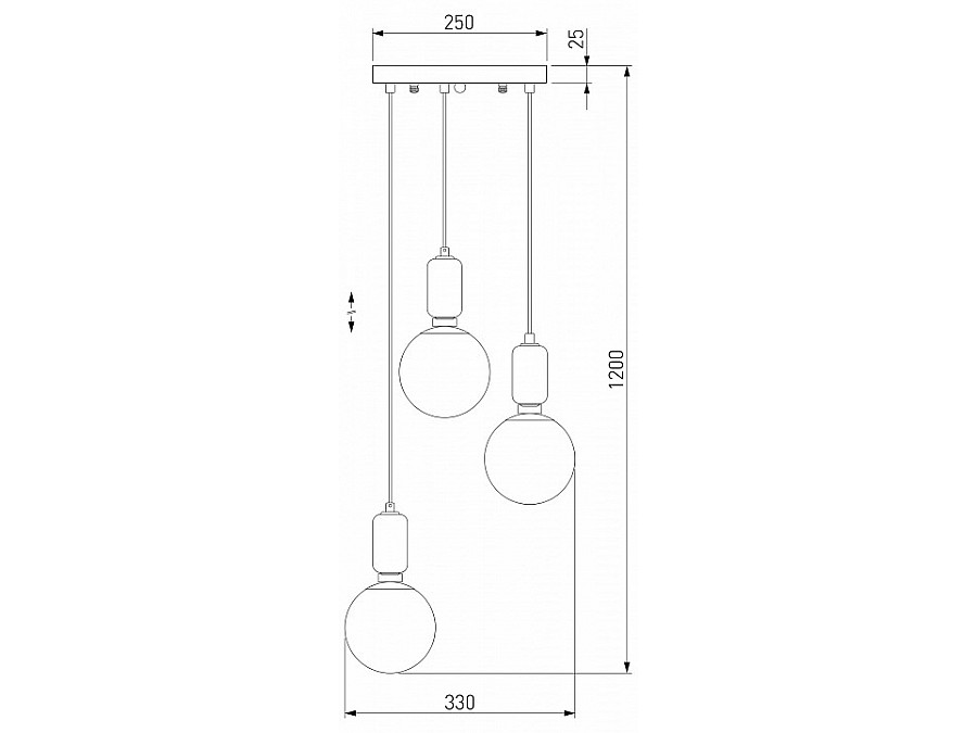 Подвесной светильник Eurosvet Bubble 50151/3 латунь