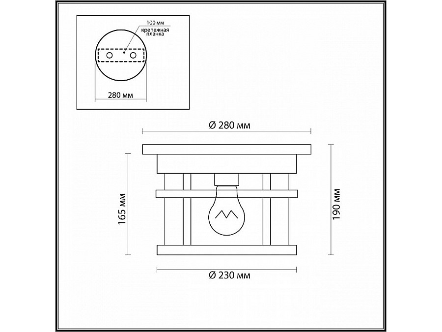 Накладной светильник Odeon Light Virta 4044/1C