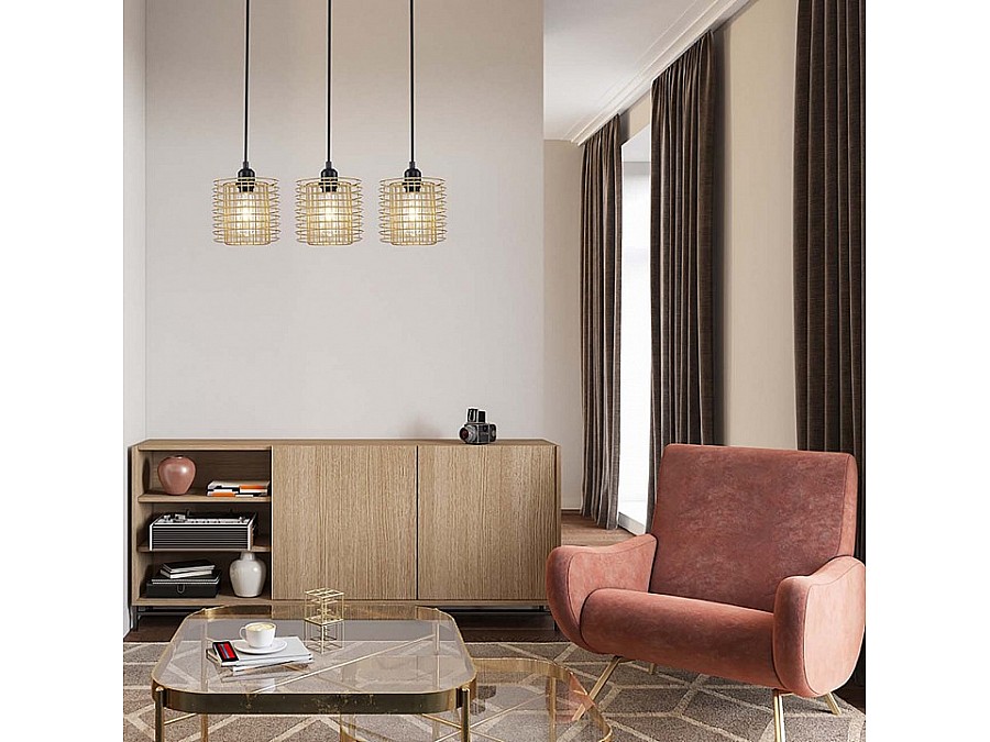 Подвесной светильник Escada Grid 10190/3S Gold