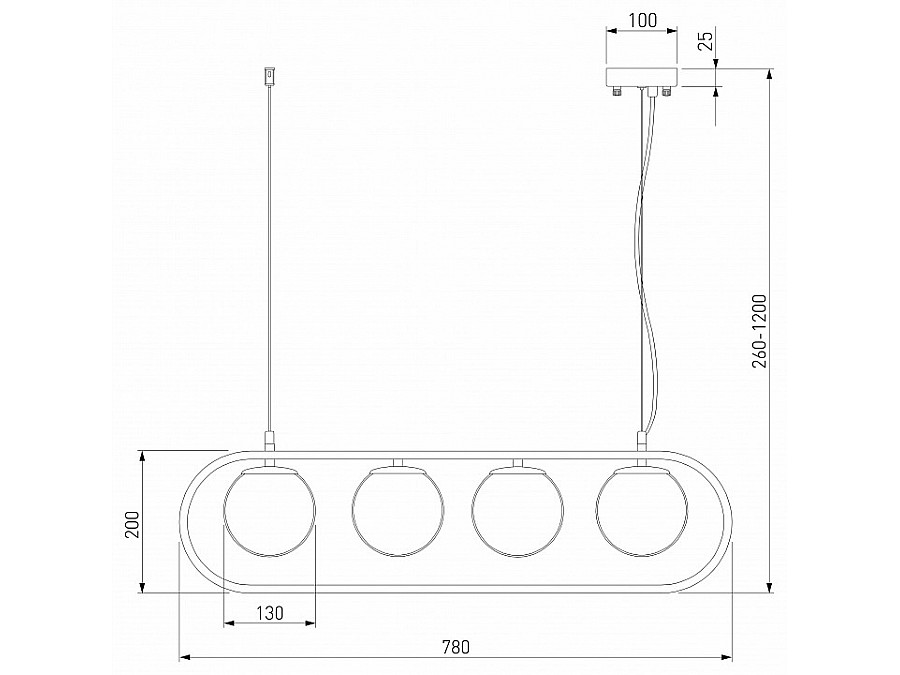 Подвесной светильник Eurosvet Ringo 50089/4 хром