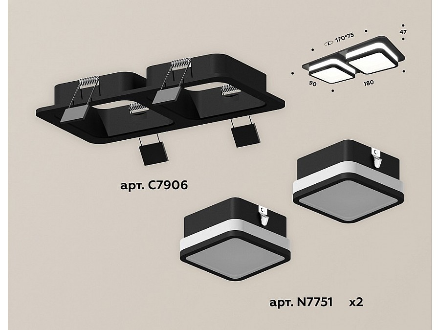 Встраиваемый светильник Ambrella XC XC7906012