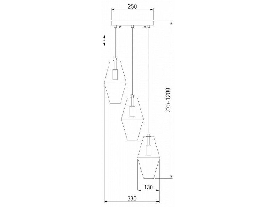 Подвесной светильник Eurosvet Prism 50236/3 янтарный