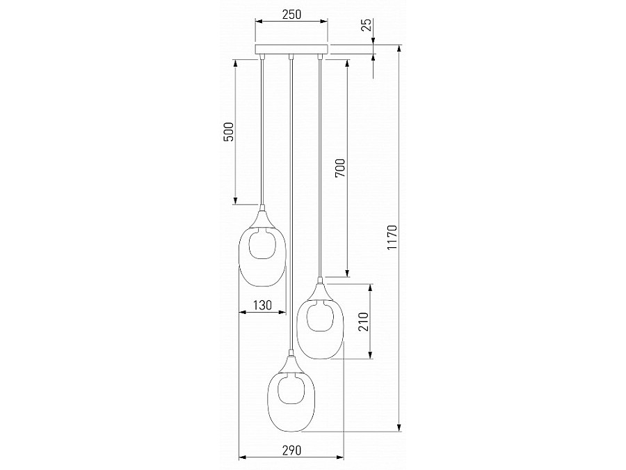 Подвесной светильник Eurosvet Spritz 70216/3 латунь