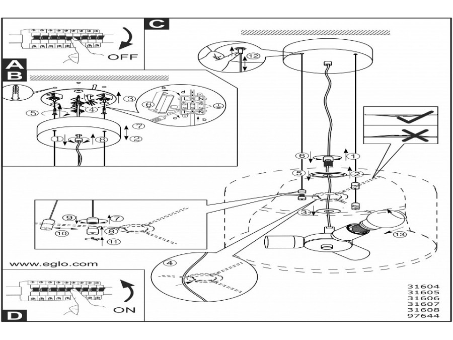 Подвесной светильник Eglo Viserbella 97644