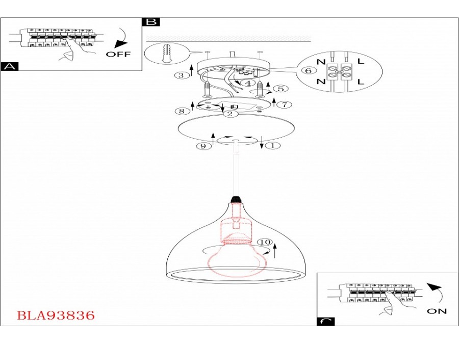 Подвесной светильник Eglo Coretto 93836