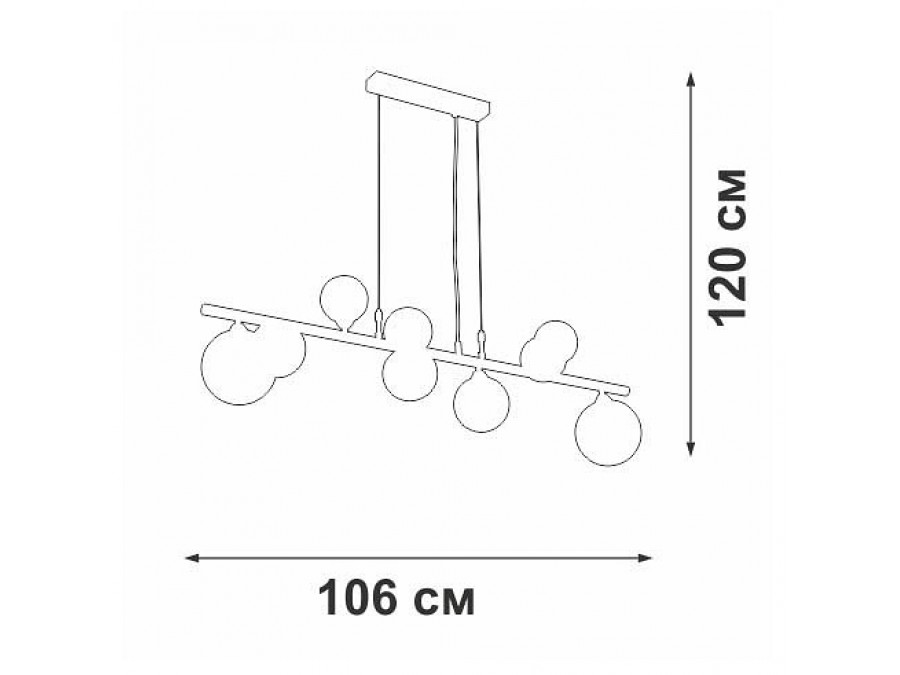 Подвесной светильник Vitaluce V2569 V2569-1/9S