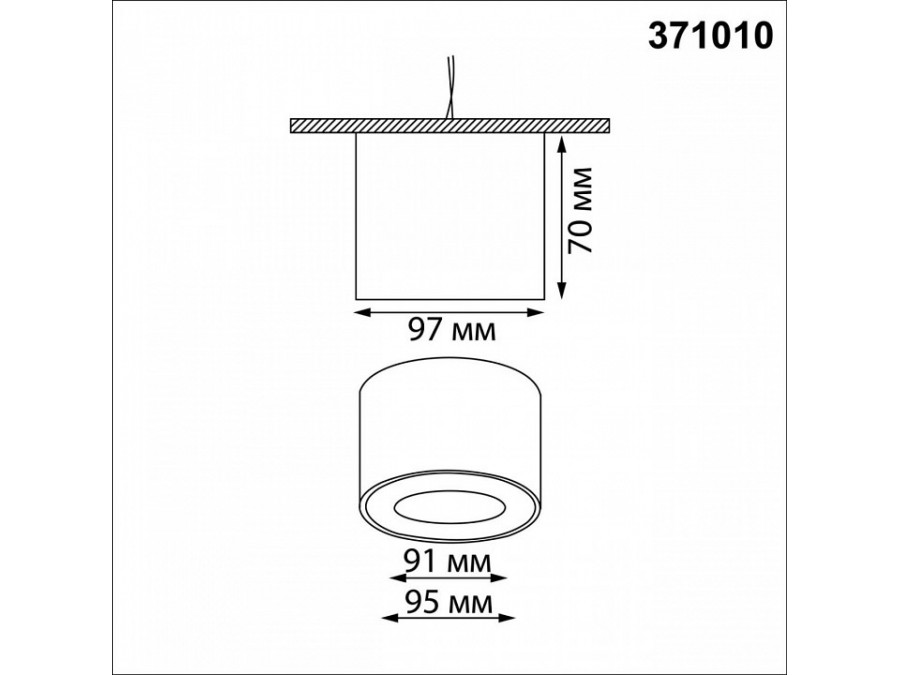 Накладной светильник Novotech OVER 371010