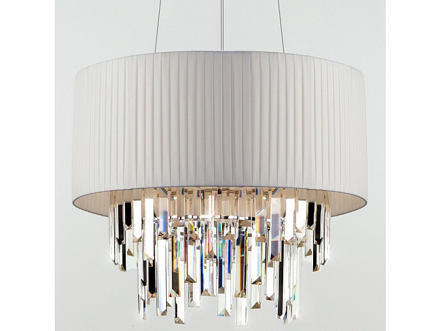 Подвесной светильник Eurosvet Amantea 10122/6 хром/прозрачный хрусталь Strotskis Smart