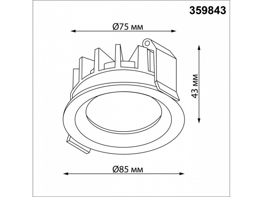 Встраиваемый светильник Novotech FLUO 359843