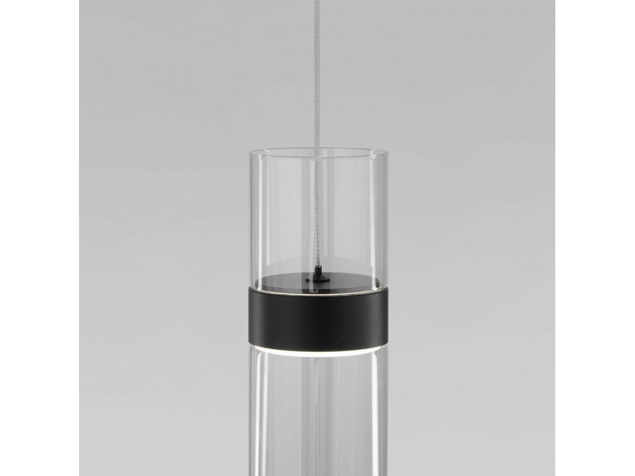 Подвесной светильник Eurosvet Lumen 50244/1 LED черный/прозрачный