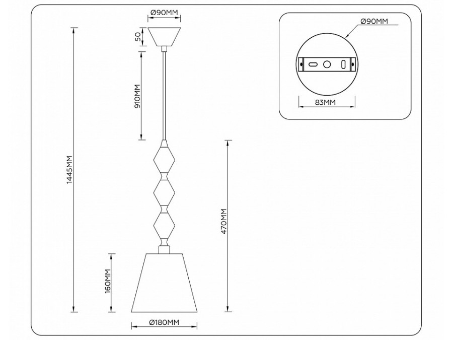 Подвесной светильник Ambrella Light LH LH75405