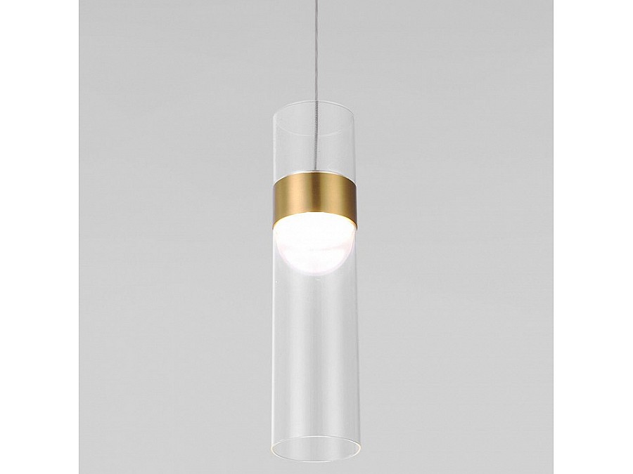 Подвесной светильник Eurosvet Lumen 50244/1 LED латунь/прозрачный
