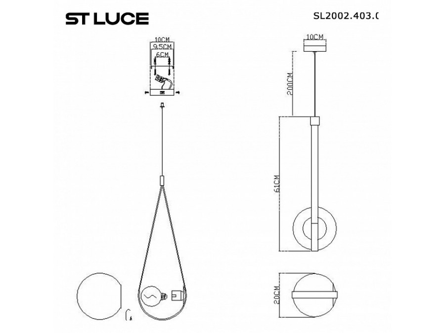 Подвесной светильник ST-Luce Moonbag SL2002.403.01