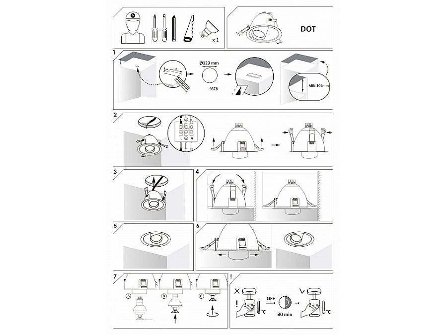 Встраиваемый светильник Nowodvorski Dot 9378