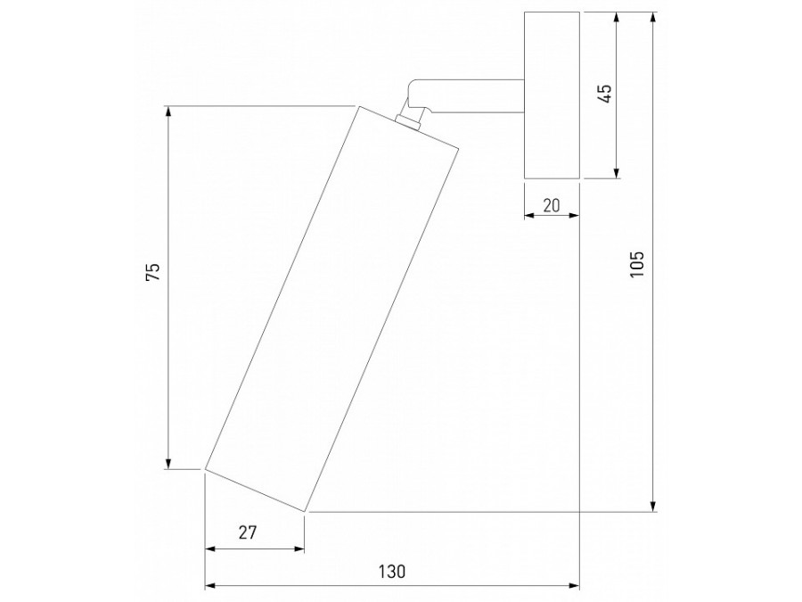 Спот Eurosvet Pin 20133/1 LED белый/черный