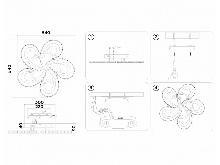 Потолочная люстра Ambrella Light FA FA1703