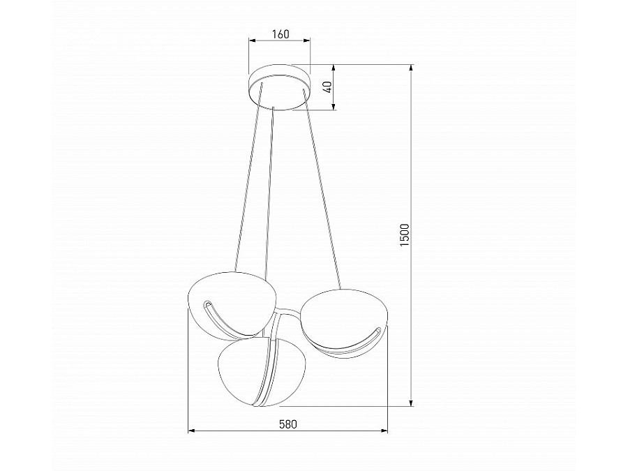 Подвесная люстра Eurosvet Emisfero 50083/3 LED золото