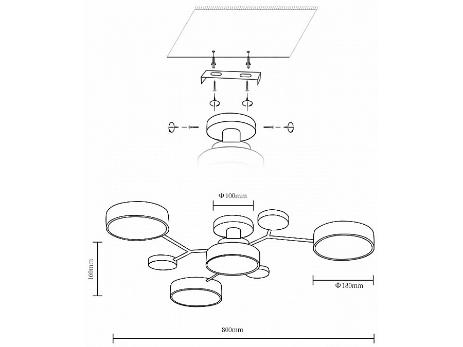 Потолочная люстра Velante Velante 446-207-04