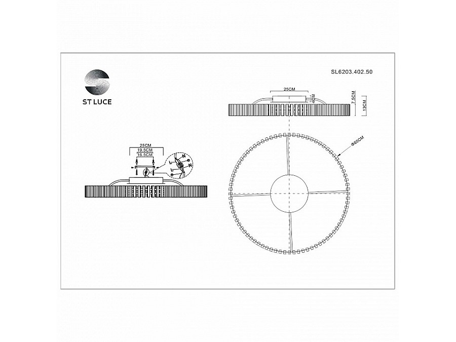 Потолочная люстра ST-Luce Estense SL6203.402.50