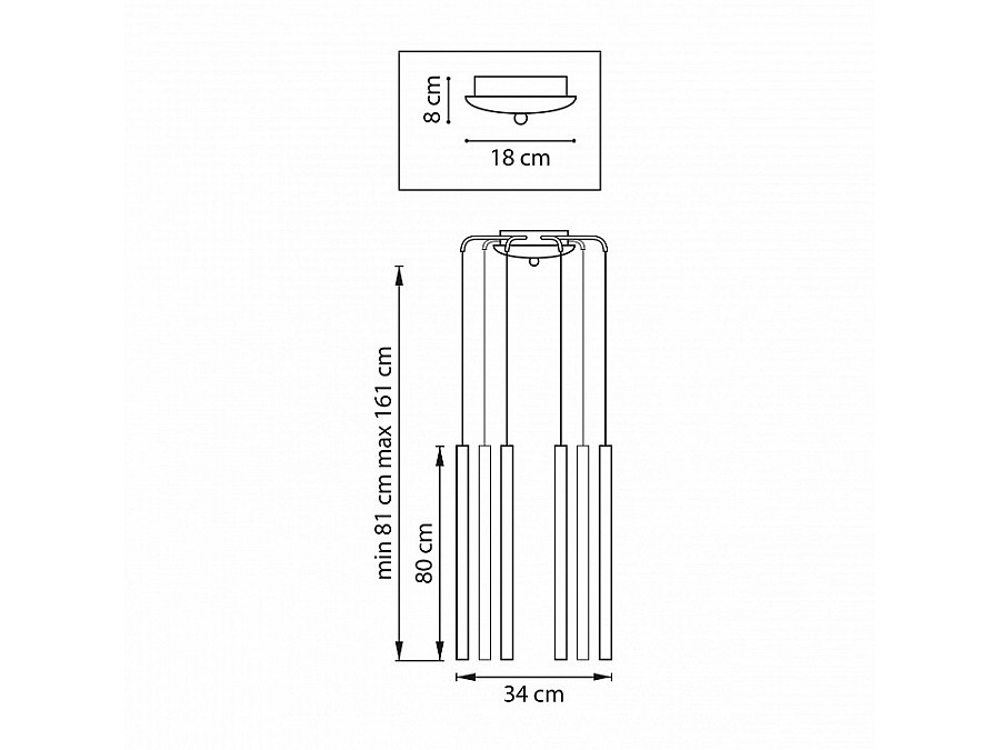 Подвесная люстра Lightstar Tubo L8T747447