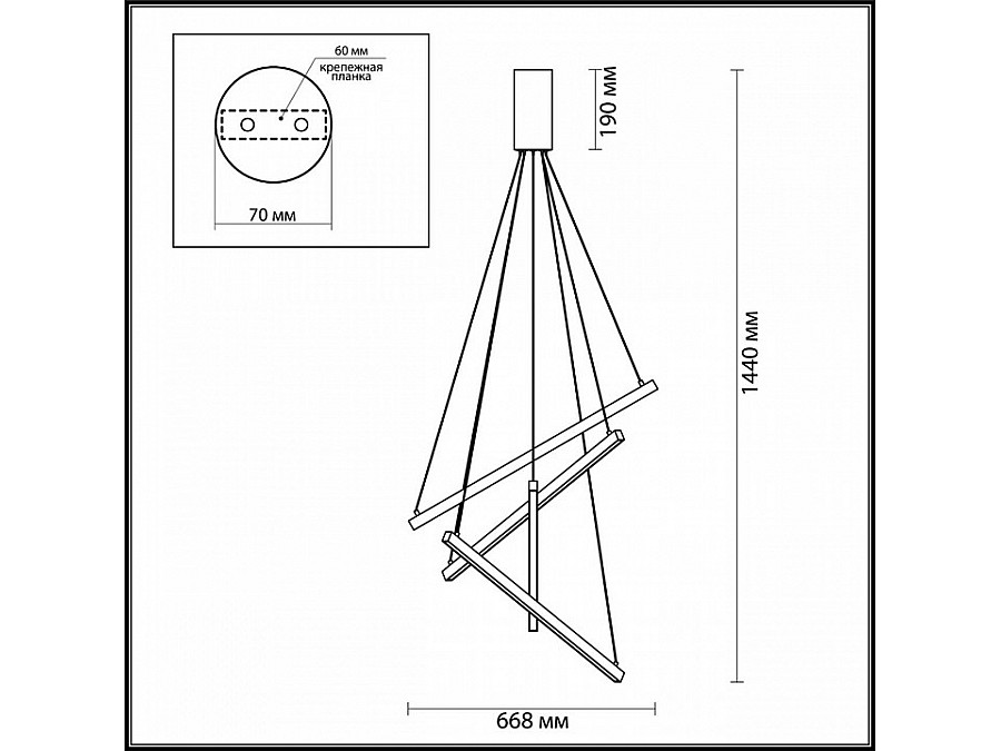 Подвесная люстра Odeon Light Cometa 3860/48L