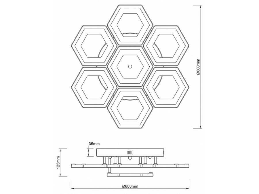 Потолочная люстра Escada Hexagon 10204/7LED