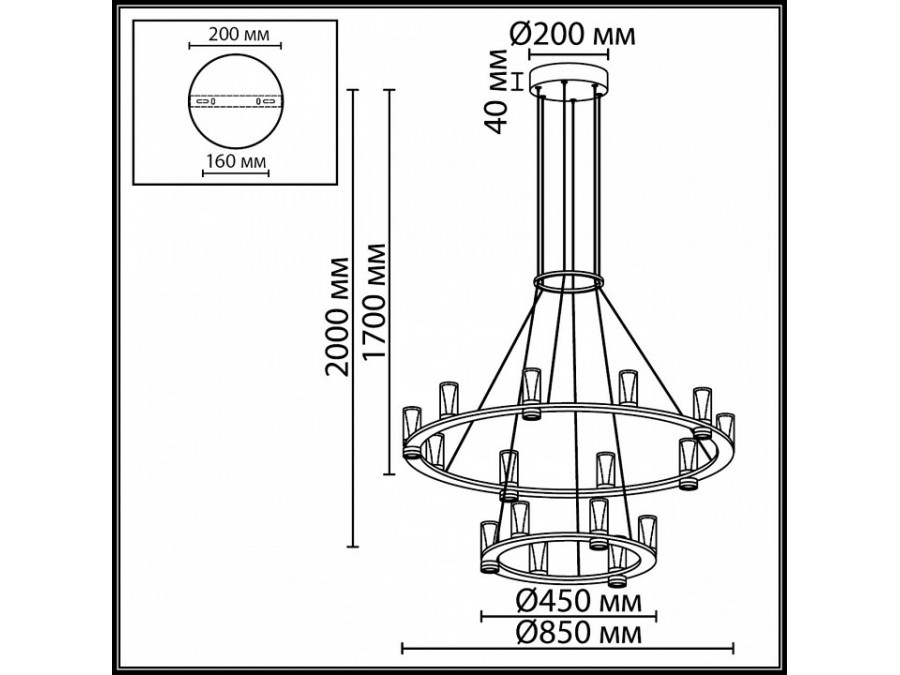 Подвесная люстра Odeon Light HIGHTECH 7143/110L