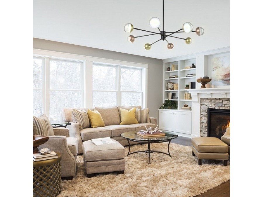 Люстра на штанге Escada DIVERSE 10271/8LED Gold/Copper