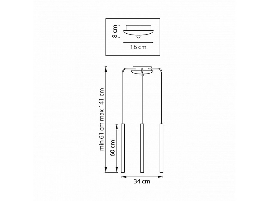 Подвесная люстра Lightstar Tubo L3T747333