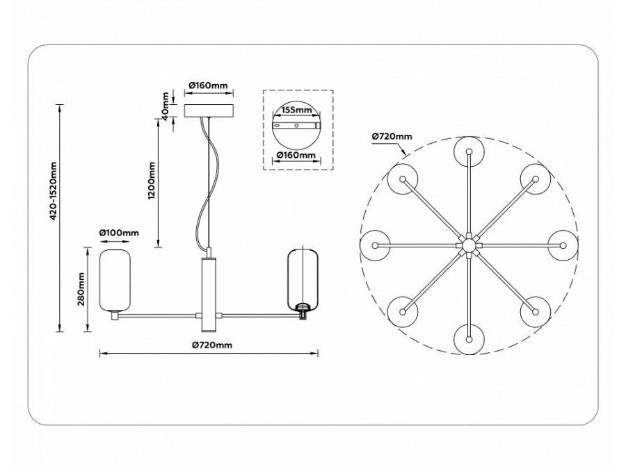 Подвесная люстра Ambrella Light LH LH11109