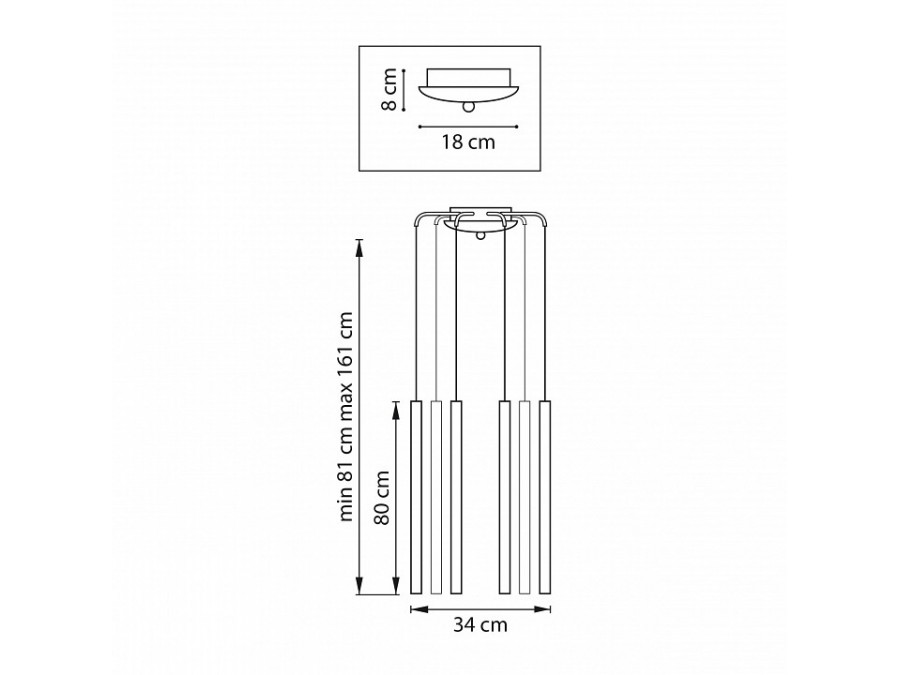 Подвесная люстра Lightstar Tubo L8T747433