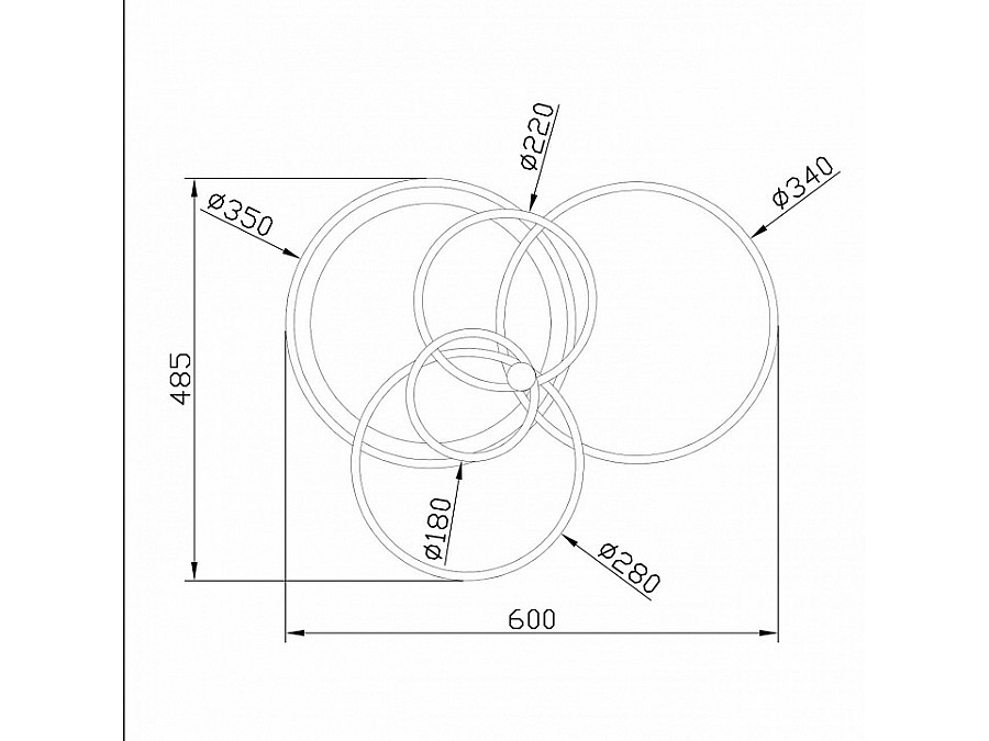 Люстра на штанге Escada Contour 10213/4LED BL Chrome