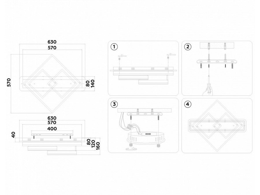 Потолочная люстра Ambrella Light FA FA8533
