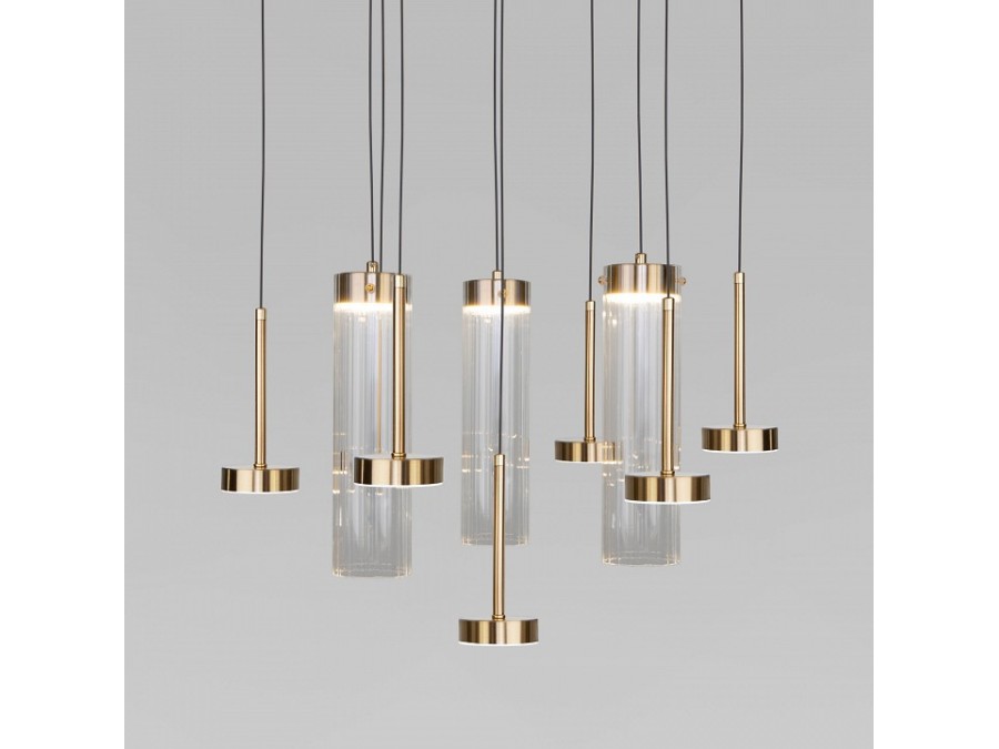 Подвесная люстра Eurosvet Quarzo 301102 LED латунь